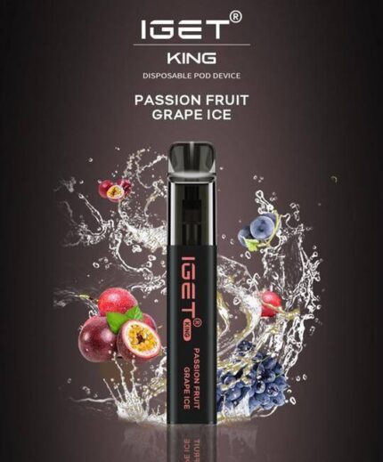 IGET KING - PASSIONFRUIT GRAPE ICE - 2600 PUFFS
