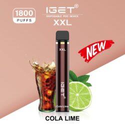 IGET XXL ?C COLA LIME ?C 1800 PUFFS