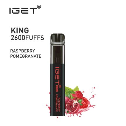 IGET KING ?C RASPBERRY POMEGRANATE ?C 2600 PUFFS